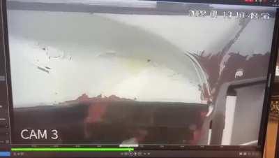 Inland shipping collision.