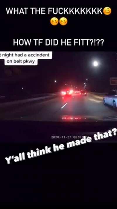 Apparently, the tire popped