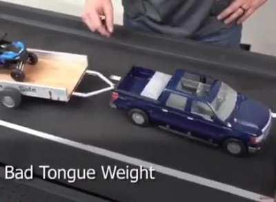 How the position of the load on the trailer affects the balance of the vehicle