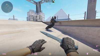 Imagine you're rushing A and this is what you see