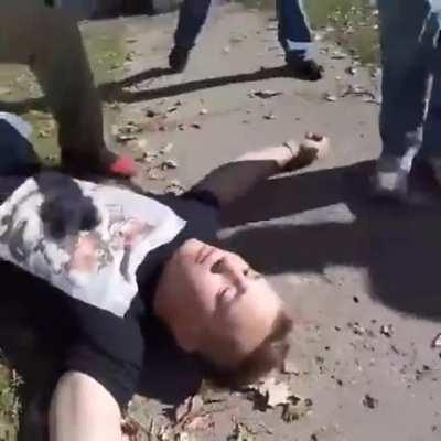 One punch man puts attackers down. HAPPY NOW