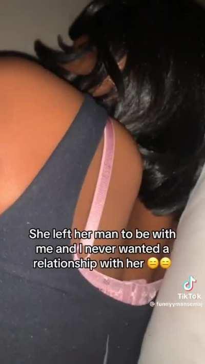 To leave one man for another