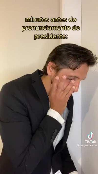 Minutos antes do discurso do bolsonaro