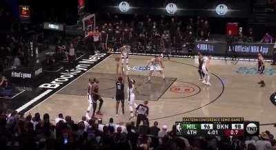 [Highlight] Harden hits a bank three as the shot clock expires