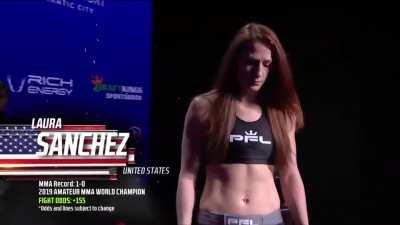 Genah Fabian (155.8) vs. Laura Sanchez (155.4) - Weigh-in Face-Off - (PFL 2021 #3: Regular Season)