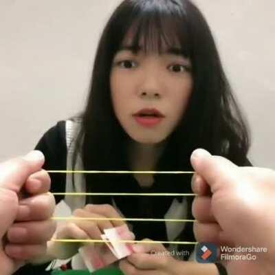 Rubber band man trick