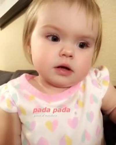 To teach baby how to say 'table'