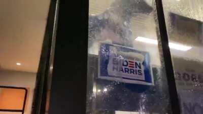 Antifa/anarcho-Democrats attack Multnomah County Democrats HQ in Portland