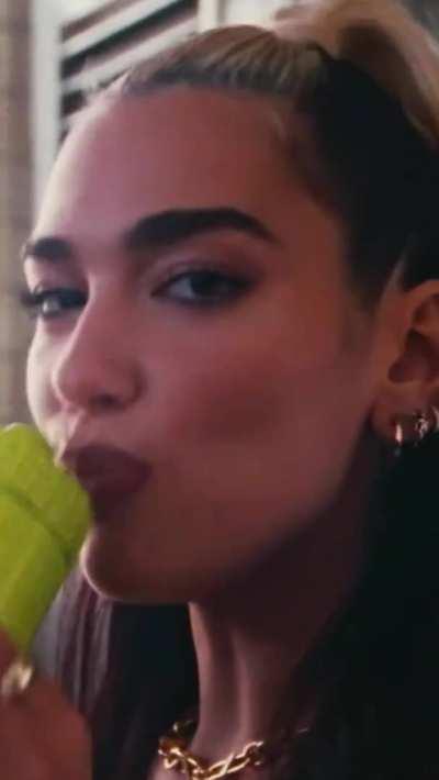 Dua Lipa's face and lips for one minute straight.
