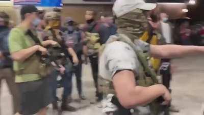 The 2 men killed in Kenosha were involved in a heated discussion at gas station shortly before the shooting - both of them can be seen @15 seconds