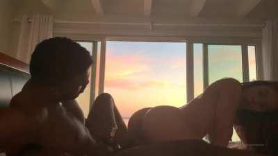 Two people fucking passionately...