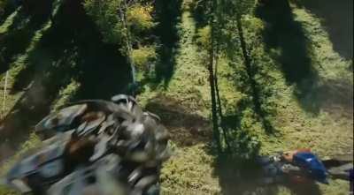 Love or hate the Bayverse, Optimus prime trash talking while beating up on Megatron is top tier content...