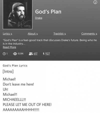 God’s Plan lyrics: