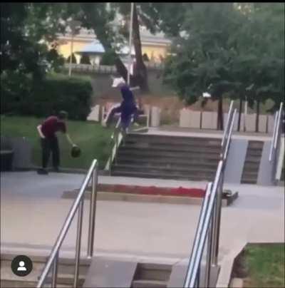 Let me just slide down some stairs real quick