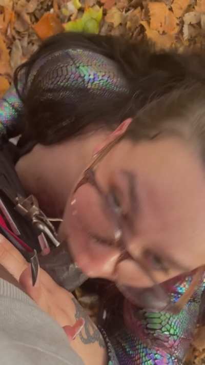 She wanted to suck bbc outside