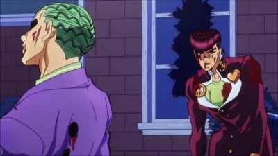 Josuke vs Kira ma i doppiatori sono Dario Moccia e Marco Merrino