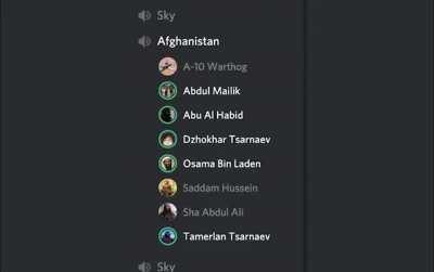 Afganistan saldırıları renklendirilmiş discord
