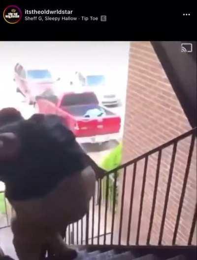 Victoria secrets model VS stairs