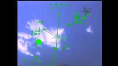 Greek Mirage2000 chasing an armed Turkish F16 that crossed into Greek airspace over the Aegean Islands, Greece on 03-05-2020