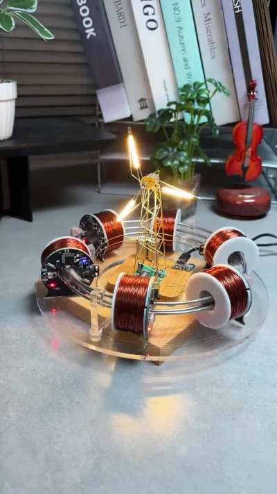 Demonstration of a motor powered by magnetic fields