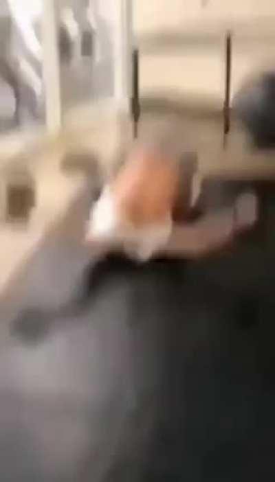 WCGW trying to backflip with dumbbells.
