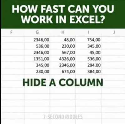 60 seconds to learn how to excel at using Excel