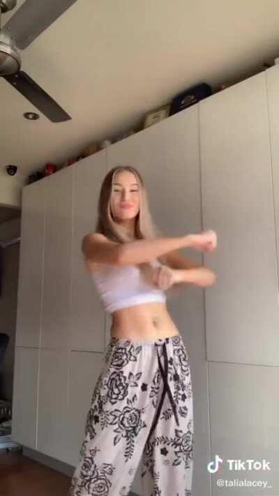 Blonde see thru top cutie.