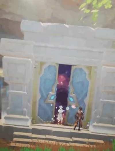 Glitched inside a domain & my friend send me this. Chongyun has been the true keeper of the domains all along.