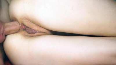 Pale girl gets ass fucked