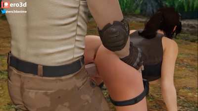 Lara Croft - outdoor doggystyle (ero3d)