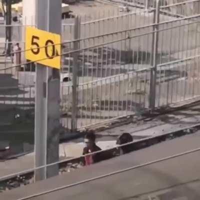 Transporting prisoners by train. Potentially cross-border destination.