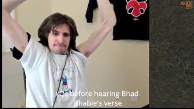 xQc after hearing Bhad Bhabies verse