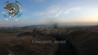 Russians assaulting Ukrainian trench | 5/25/24 (Music added by source)