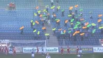 When your team sucks so bad the fans are trying to help you find the net