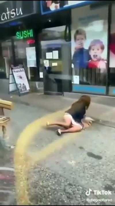 Woman or not. You spit on a person you deserve all of that.