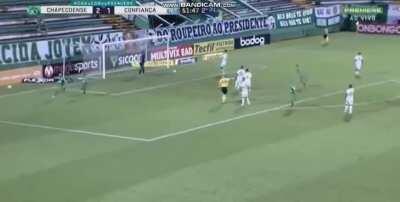 Brazilian Second Division last round. Chapecoense needed to score another goal to win the title, as it was tied in points but down in Goals difference. At 98' minute, the referee gave them a penalty. And then, Anselmo Ramon made this...