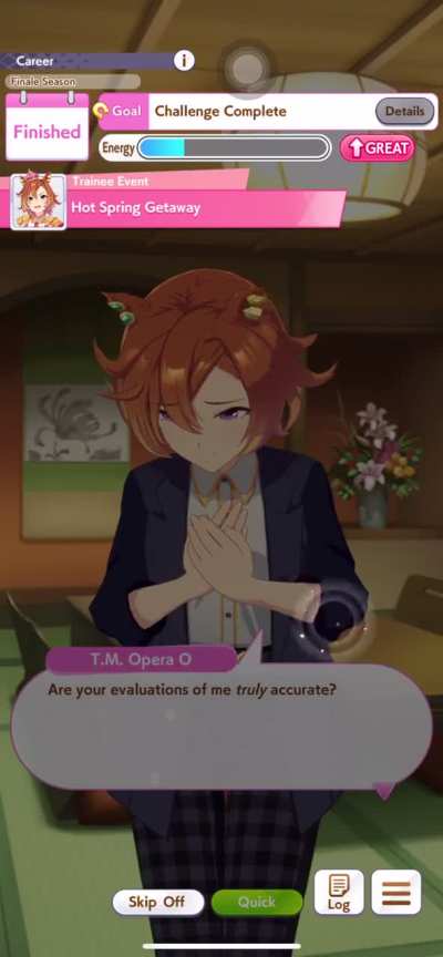 Spoilers! T.M Opera O’s hot spring scene right after the URA finals! She’s such a cutie!