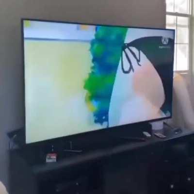 I like how he slowly pours whine for him