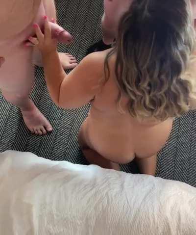 My husband dared me to suck off two of his friends!