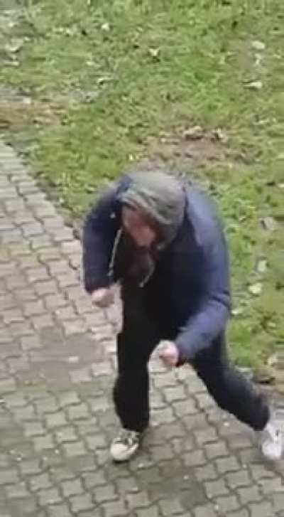 Kicked the shit out of his imaginary foe