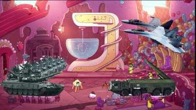 Archive footage from February 24, 2022