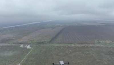 Ukrainian drone take down russian drone. The air duel we deserve.