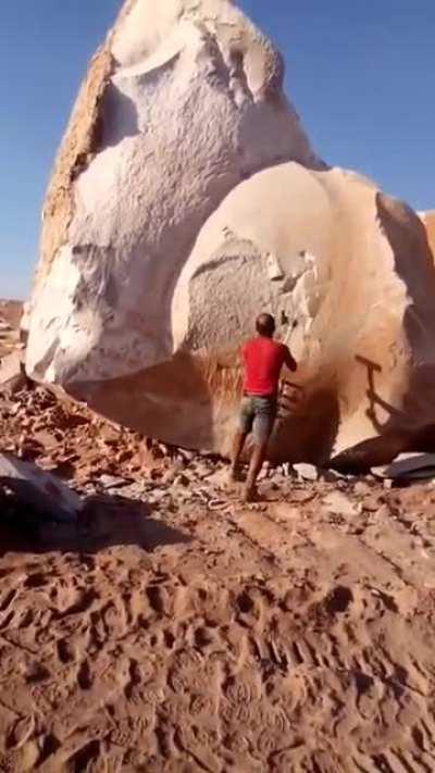 How to split a giant stone