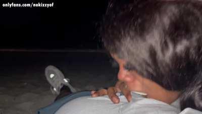 the suck before the fuck on the beach