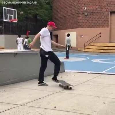 Fighting skateboards...