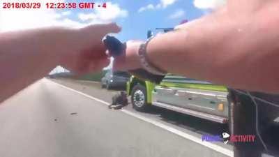 Grabs Taser, Gets Shot....Says 