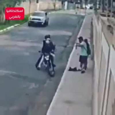 The Brazilian government permitted the killing of motor cycle riders who rob & kill citizens. This is what the citizens there are now doing!