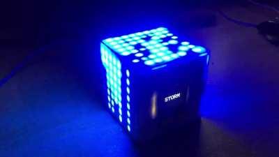 I made a weather station that projects weather animations.