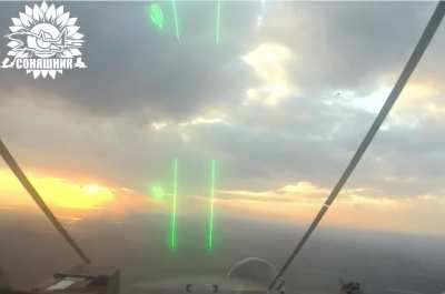 Ukrainian MiG-29 engages Russian with missile Shahed drone from 5 km, HUD visible, 28 Aug 2025