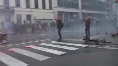 Protest against Covid-19 restrictions in Brussels